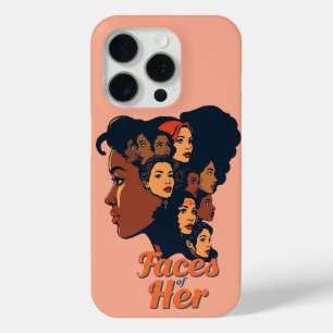 Funda Para iPhone 15 Pro Caras de su celebración del mes de la historia de