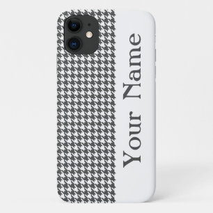Funda Para iPhone 11 Carbón Moderno Houndstoth con nombre