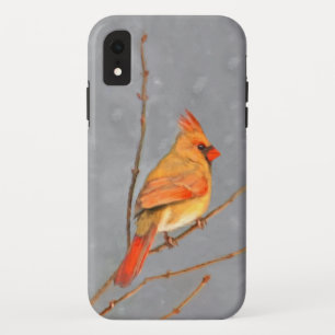 Funda Para iPhone XR Cardenal sobre pintura de bifurcaciones - Arte de