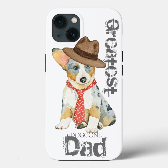 Funda De Case-Mate Para iPhone Cardigan Welsh Corgi Dad (Reverso )