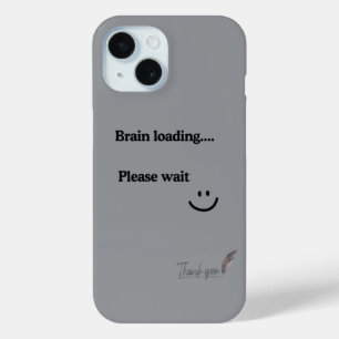 Funda Para iPhone 15 Carga de cerebro, por favor espere - iPhone gris d