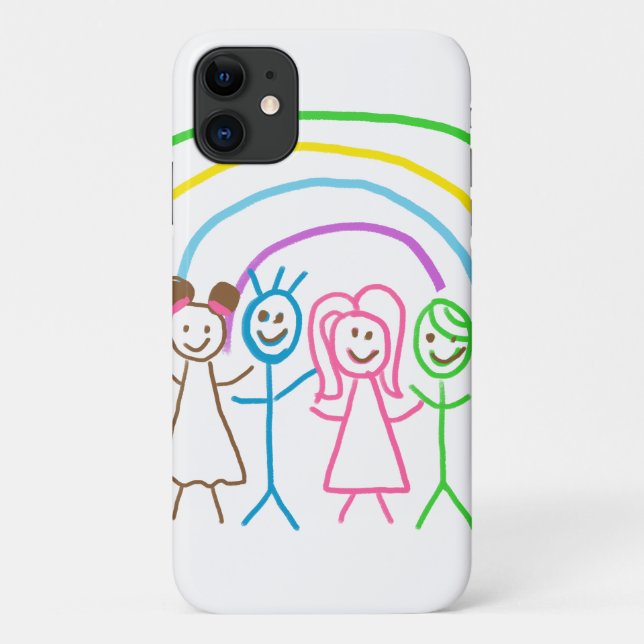 Funda De Case-Mate Para iPhone Cargar los dibujos de los niños convierte los dibu (Reverso)