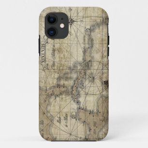 Funda Para iPhone 11 Caribe - mapa antiguo