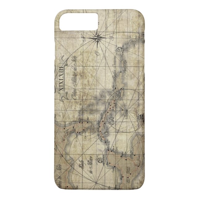 Funda De Case-Mate Para iPhone Caribe - mapa antiguo (Reverso)