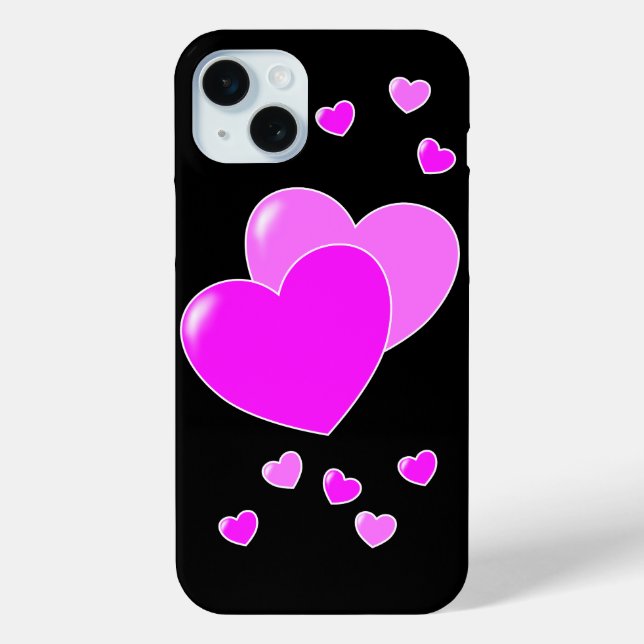 Funda De Case-Mate Para iPhone Cariños rosas en negras (Reverso )