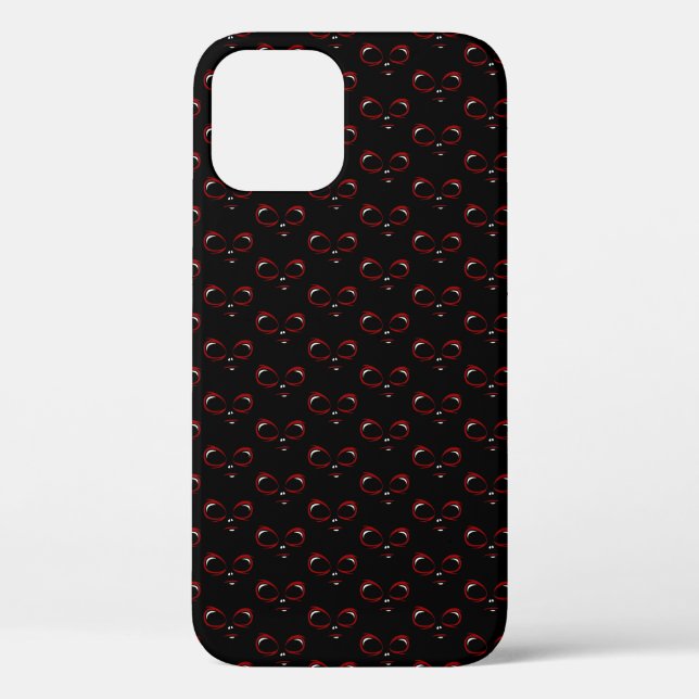 Funda De Case-Mate Para iPhone Cariñoso monstruo de cara de ovni (Reverso )