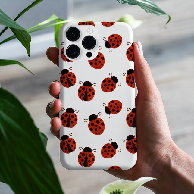 Funda De Case-Mate Para iPhone Cariñoso Patrón de Lunares de Mariquita Roja Capri (Subido por el creador)