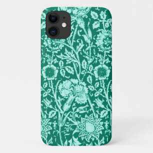 Funda Para iPhone 11 Carnación Art Nouveau Damask, Turquesa y Aqua