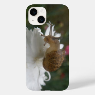 Funda Para iPhone 14 De Case-Mate Carnación blanca y caracol de jardín