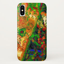Funda Para iPhone X Carnaval o máscara fiesta de pinturas, verde y nar