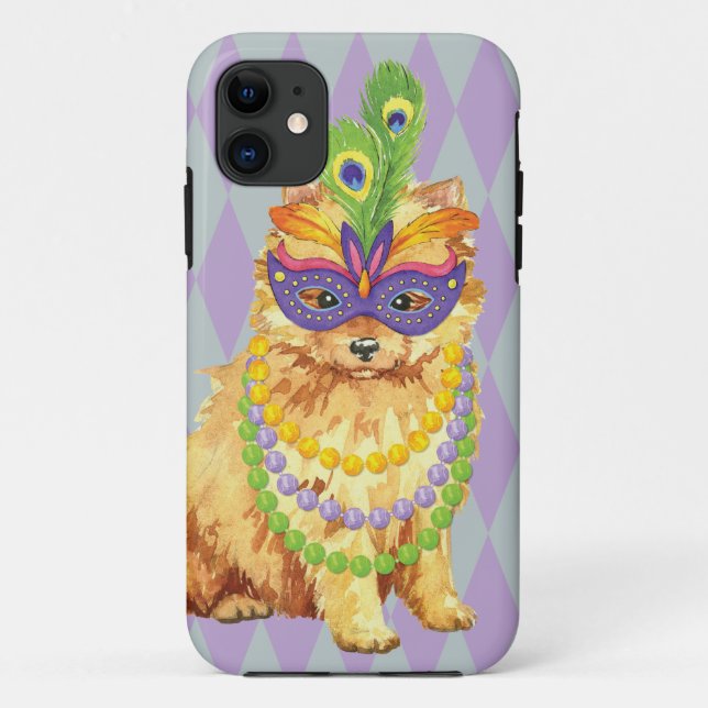 Funda De Case-Mate Para iPhone Carnaval Pomeranian (Reverso)