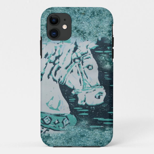 Funda De Case-Mate Para iPhone Carousel Horse Aquamarine (Reverso)