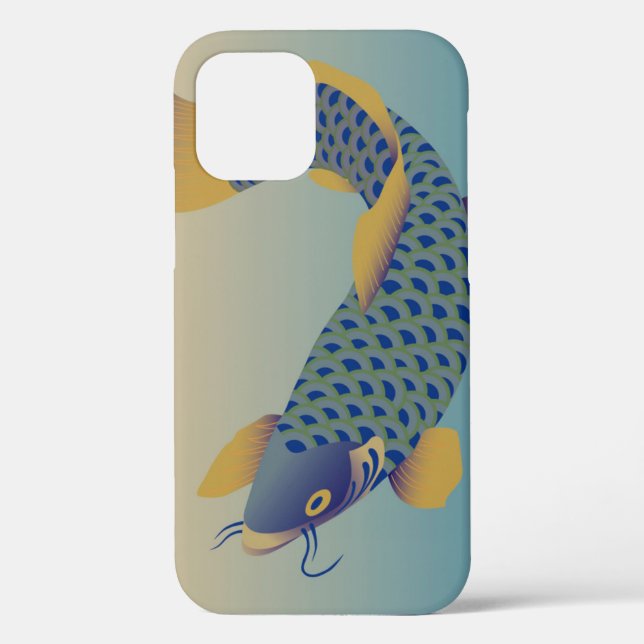 Funda De Case-Mate Para iPhone Carpa, diseño japonés (Reverso )