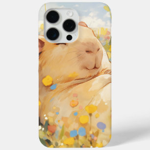 Funda Para iPhone 15 Pro Max Carpincho descansando en pasturas tranquilas