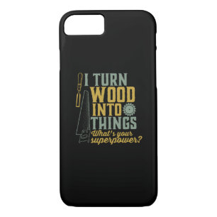 Funda Para iPhone 8/7 Carpintería divertida, trabajadora de madera, tran
