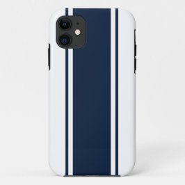 Funda Para iPhone 11 Carreras Azul De La Marina Refinada Y Clásica En B