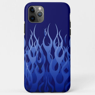 Funda Para iPhone 11 Pro Max Carreras azul Guay llama a las bandas de estropajo