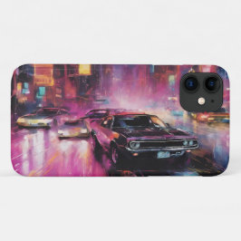 Funda Para iPhone 11 Carreras callejera nocturna en la vibrante ciudad