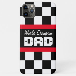 Funda Para iPhone 11 Pro Max Carreras campeón del mundo negro rojo papá