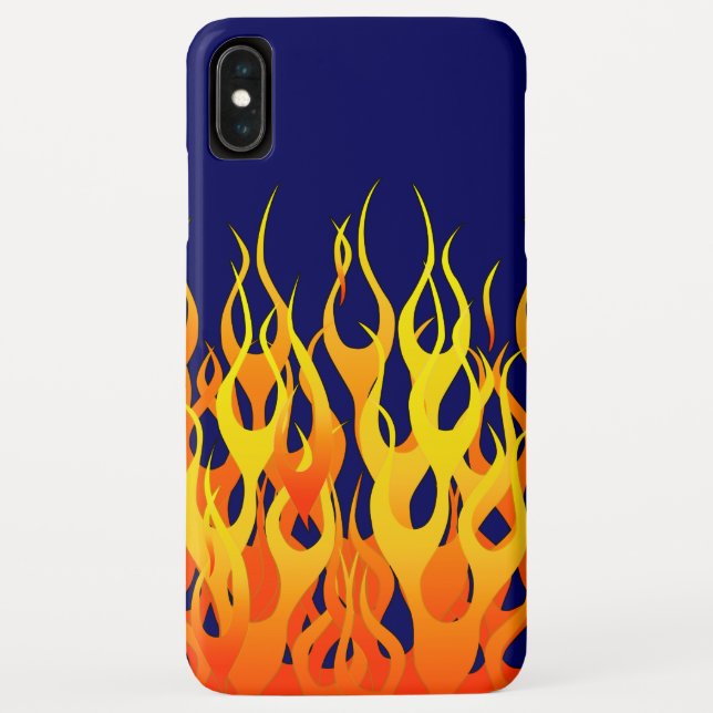 Funda De Case-Mate Para iPhone Carreras clásica enciende fuego en azul marino (Reverso)