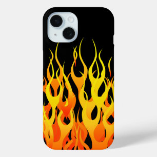 Funda Para iPhone 15 Carreras clásica llama a la decoración en un