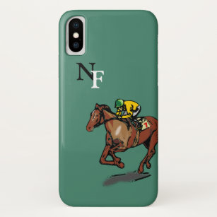 Funda Para iPhone XS Carreras de caballo monogramada