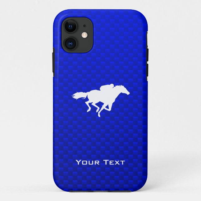 Funda De Case-Mate Para iPhone Carreras del caballo azul (Reverso)
