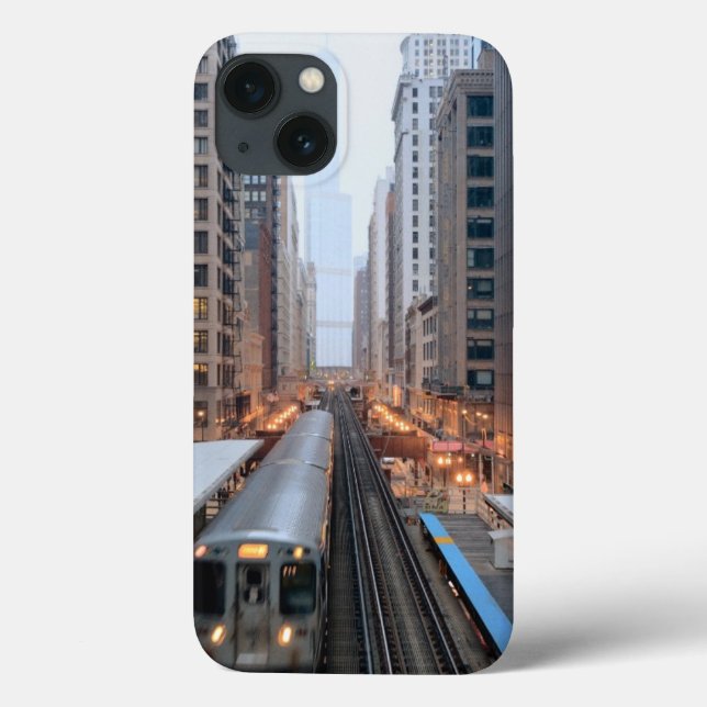 Funda De Case-Mate Para iPhone Carril elevado en Chicago céntrica sobre Wabash (Reverso)