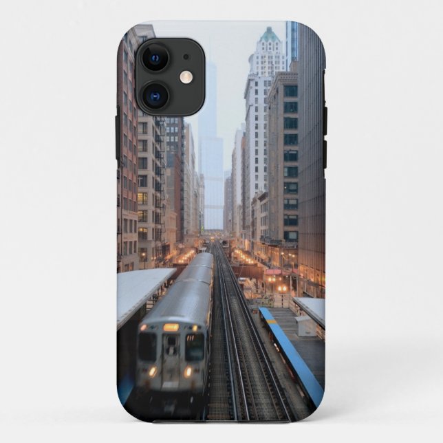 Funda De Case-Mate Para iPhone Carril elevado en Chicago céntrica sobre Wabash (Reverso)