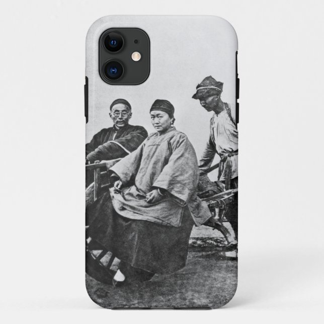 Funda De Case-Mate Para iPhone Carrito chino, c.1870 (foto de b/w) (Reverso)