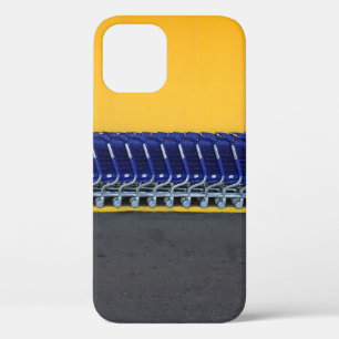 Funda Para iPhone 12 Carritos de compras azules organizados