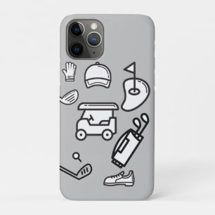 Funda Para iPhone 11 Pro Carro de bolso de golf gorro glove marca de zapato