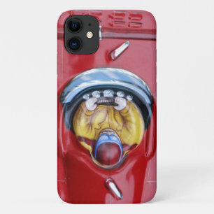 Funda Para iPhone 11 Carro de carreras de juguetes de estaño rojo vinta