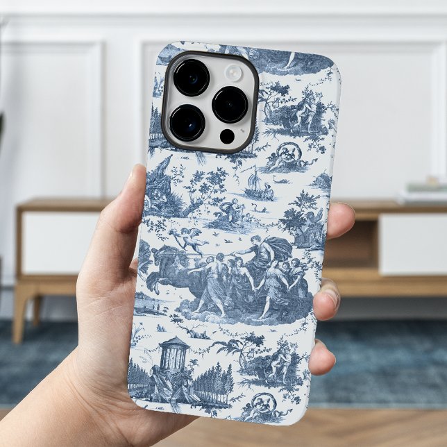 Funda De Case-Mate Para iPhone Carro francés vintage de la tela del alba de Jouy- (Subido por el creador)