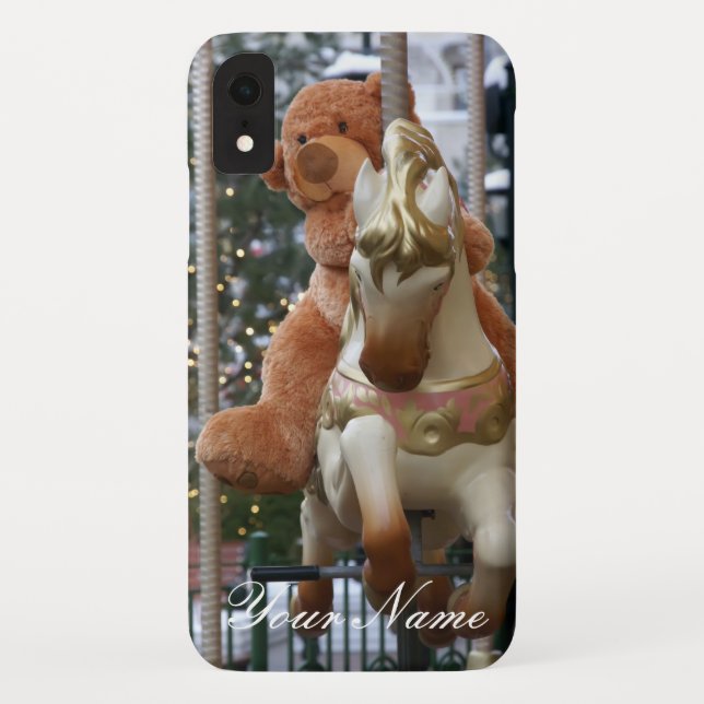 Funda De Case-Mate Para iPhone Carrusel con Teddy Bear (Reverso)