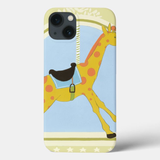 Funda De Case-Mate Para iPhone Carrusel Giraffe por June Erica Vess (Reverso)