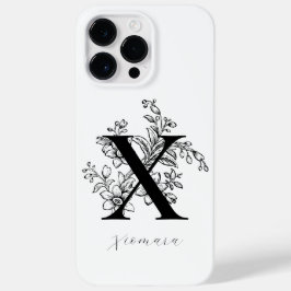 Funda Para iPhone 14 Pro Max De Case-Mate Carta Botánica X Monograma Nombre  