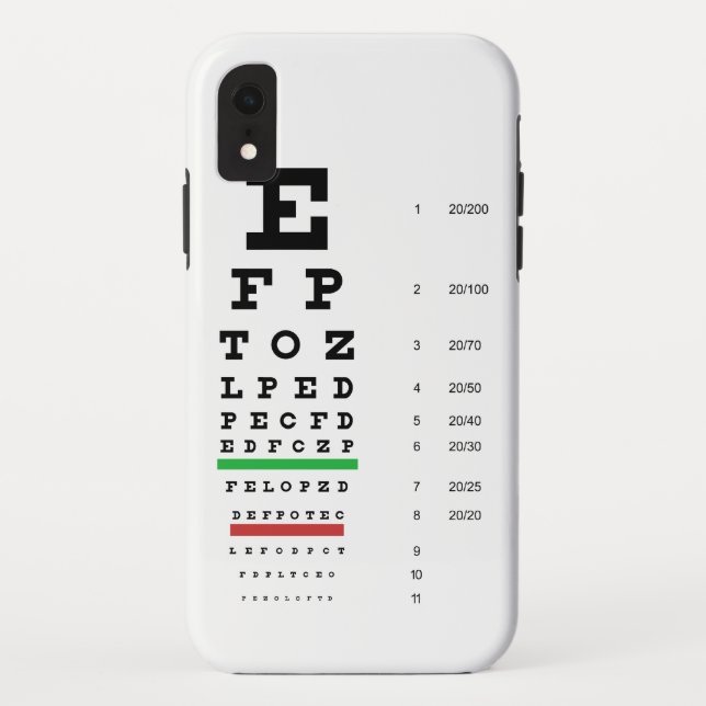 Funda De Case-Mate Para iPhone Carta de ojo de Snellen (Reverso)