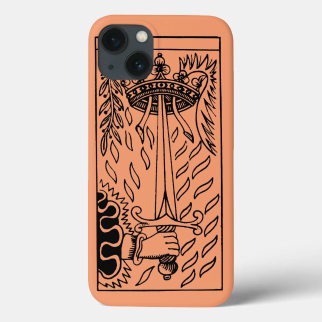 Funda De Case-Mate Para iPhone Carta de tarot: As de espadas (Reverso)