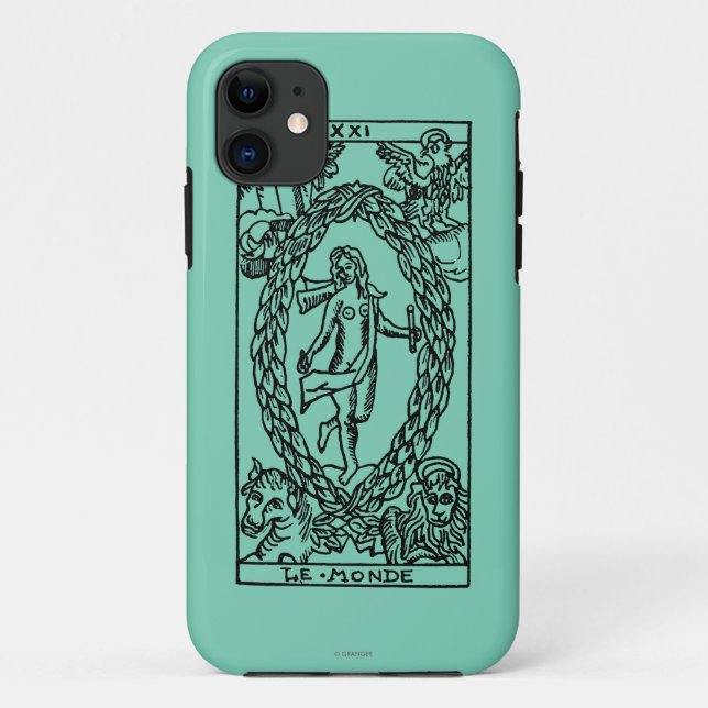 Funda De Case-Mate Para iPhone Carta de tarot: El mundo (Reverso)