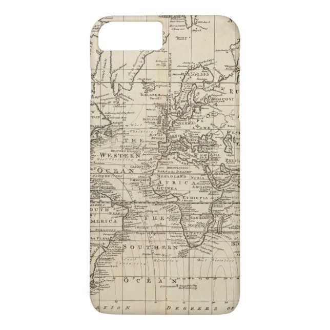 Funda De Case-Mate Para iPhone Carta del mundo (Reverso)
