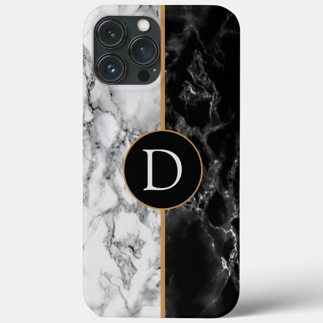 Funda De Case-Mate Para iPhone Carta personalizada Estuche para iPhone de mármol  (Reverso )