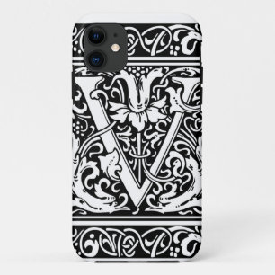 title_seo2 Carta V Monograma medieval Art Nouveau
