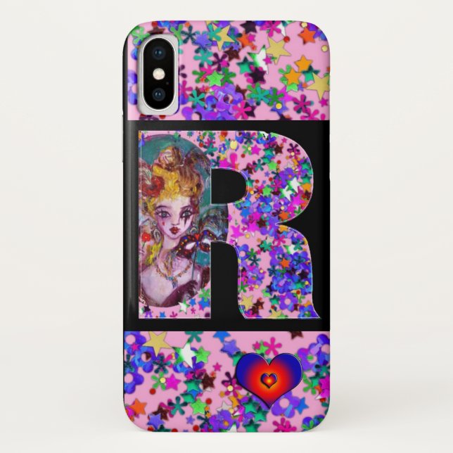 FUNDA DE Case-Mate PARA iPhone CARTA VALENTINA VENECIANA MASQUERADE MONOGRAM R (Reverso)