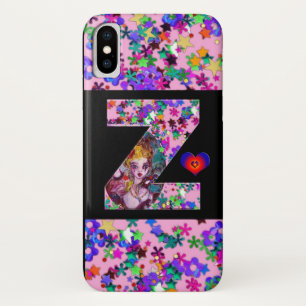 FUNDA PARA iPhone X CARTA VALENTINE VENETIAN MASQUERADE MONOGRAM Z