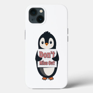 Funda Para iPhone 13 Cartel de pingüino: No te pierdas
