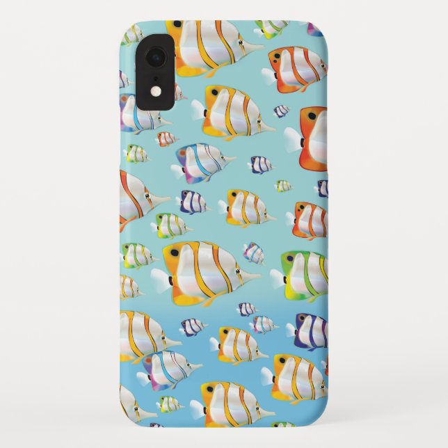 Funda De Case-Mate Para iPhone Cartel de viaje de peces tropicales de Australia (Reverso)
