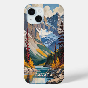Funda Para iPhone 15 Cartel de viaje de personalizado Text Canada