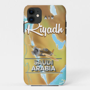 Funda Para iPhone 11 Cartel de viaje vintage de Riad Arabia Saudita