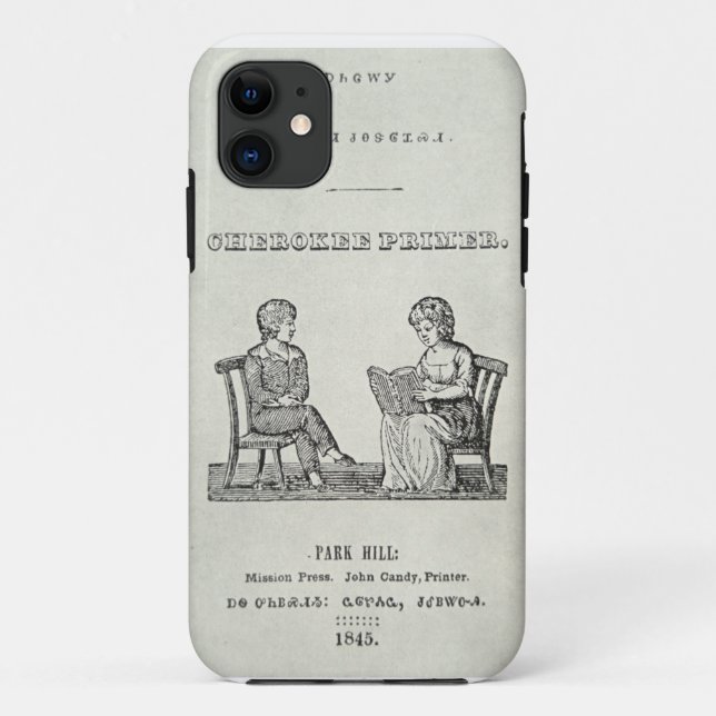 Funda De Case-Mate Para iPhone Cartilla cherokee, 1845 (grabado) (Reverso)
